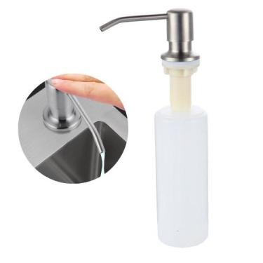 Imagem de Dispenser Detergente Porta Sabonete Liquido Embutir 500ml Inox 304 Esc