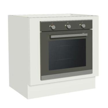 Imagem de Balcão para Forno de Embutir 80 x 60 cm Sem Tampo Madesa, Branco