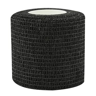 Imagem de Bandagem elástica autoadesiva espova atriz pet bandagem elástica autoadesiva dedo pulso joelho tornozelo bandagem autoadesiva preta grande (7,5 cm * 4,6 m)