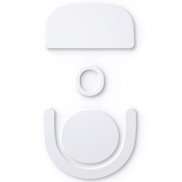 Imagem de SmoothGlide PTFE arredondado substituição patins pés para mouse G Pro X 2 Logitech Superlight GPX 2, ultra-suave e durável, adesivo 3M, mouse para jogos branco