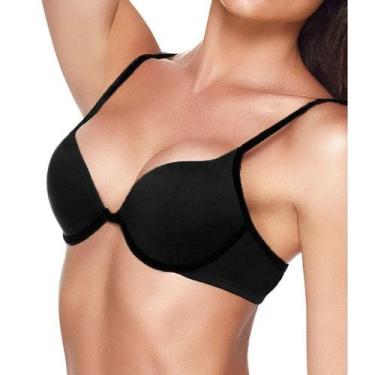 Imagem de Sutiã Push Up Meia Taça Liebe 103101 Microfibra, 46, Preto