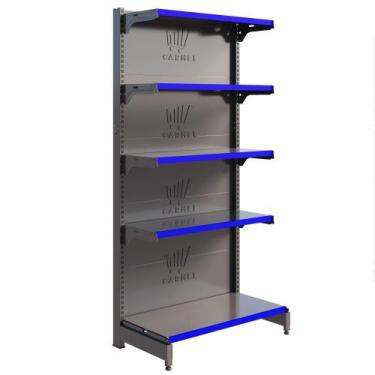 Imagem de Gôndola Fit Centro Para Supermercados 1 Ponta 2,02m Bandejas Inclinave