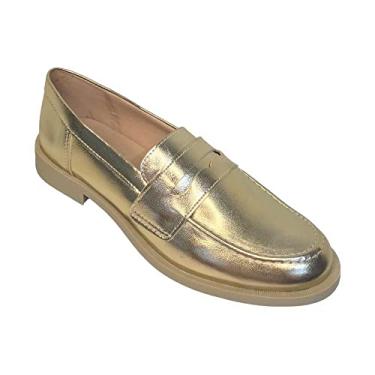 Imagem de Sapato Mocassim Fem Sua Cia Metalizado Dourado 8313-14739 Tamanho:35;Cor:Dourado