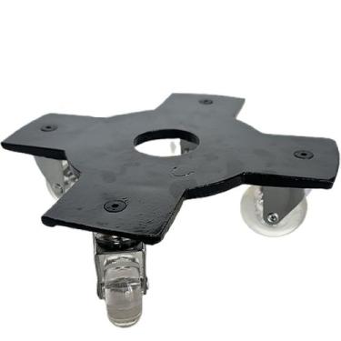 Imagem de Suporte de Alumínio com Roda Silicone Cruzeta para Vaso 25cm - Alpe & 