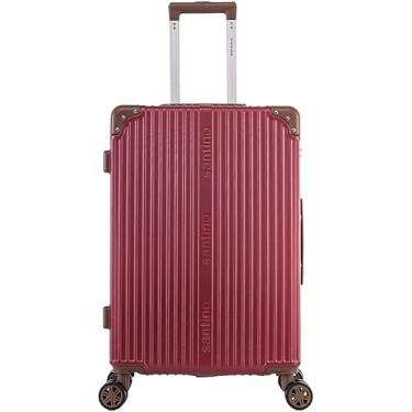 Imagem de Mala de Bordo Rígida Vermelha, 10 kg, 4 Rodas 360º, Elegante e Resistente