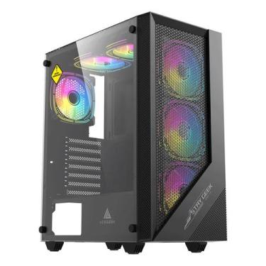 Imagem de Gabinete Gamer Acegeek Utopia K445, Mid-Tower, Lateral de Vidro, Preto