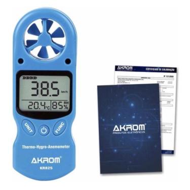 Imagem de Termo Higro Anemômetro com Certificado de Calibração - KR825 - AKROM