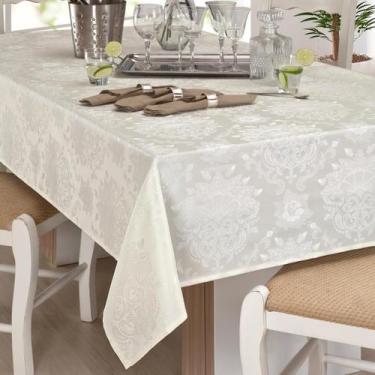 Imagem de Toalha de Mesa Quadrada 4 Lugares Calém Pérola 1,60X1,60 M - Branil, P