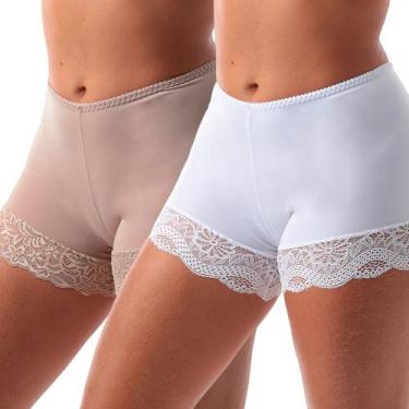 Imagem de Kit 2 Short Íntimo Com Renda Fristyle Segunda Pele Feminina, G