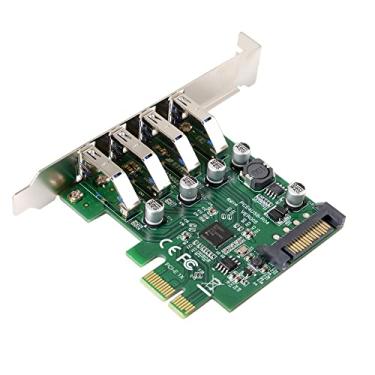 Imagem de Adaptador de placa de expansão Xiwai Low Profile 4 portas PCI-E para USB 3.0 HUB PCI Express 5Gbps para placa-mãe