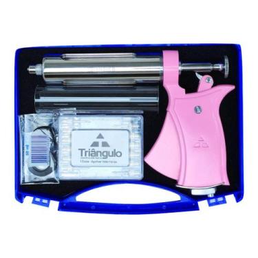 Imagem de Seringa veterinária aut. 50ml completa maleta (cabo: colorido) - TRIAN