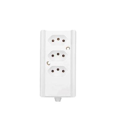 Imagem de Régua Tomada Em Barra Tripla Branca 10a/20a Para Extensão - INTERNEED