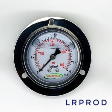 Imagem de Manômetro horizontal -diam.63mm (2. 1/2 ) com escala de 0-28 KGF/CM2 x