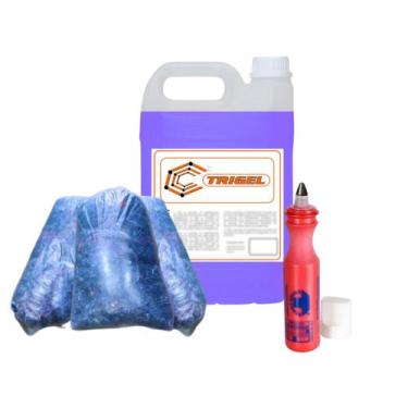 Imagem de Estopa Azul 2Kg. Marcador Industrial & Limpa Baú 5 Litros - Trigel, Ve