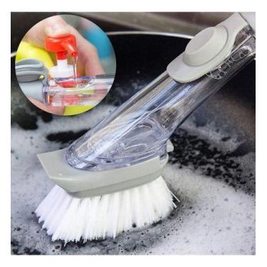 Imagem de Escova para Lava Louças com Dispenser de Detergente - Higienização Ráp