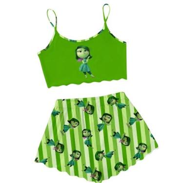 Imagem de Pijama Curto Adulto Feminino Divertida Blusa E Short Doll - Isysser, V