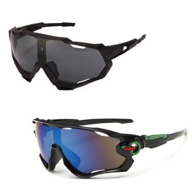 Imagem de Kit 2 Óculos De Sol Bike Ciclismo Esportivo Preto Uv 400 - PENDULARI