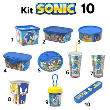 Imagem de Kit lancheira Sonic 10 peças - Potte