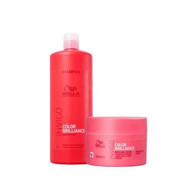 Imagem de Kit Brilliance Shampoo 1L e Máscara 150ml - Wella - Wella Professional