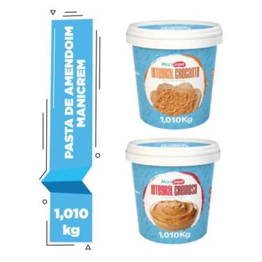 Imagem de Kit 02x Manicrem Pasta De Amendoim Cremosa E Crocante - 1kg