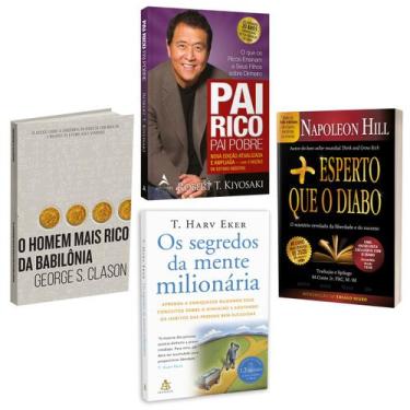 Imagem de Kit 4livros, Pai Rico, Pai Pobre + O Homem Mais Rico da Babilônia + Os