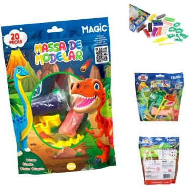 Imagem de Massa para Modelar Criativa Dino 180G com 12 Cores 1 - Magic KIDS