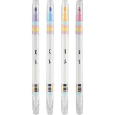 Imagem de Caneta Marca Texto Soul Apagável 4 Cores Sortido BRW - Display com 12