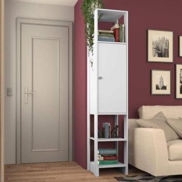 Imagem de Estante Closet com 1 Porta e 3 Nichos - Branco - Emovell, Branco