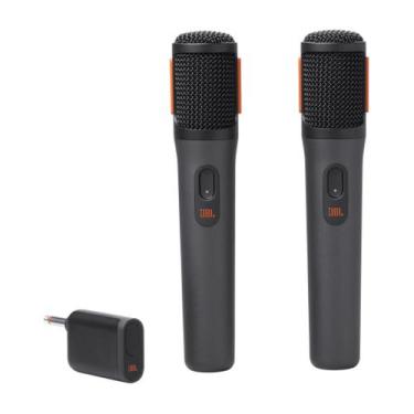 Imagem de JBL Microfone sem fio PartyBox 2 microfones digitais sem fio, bateria 