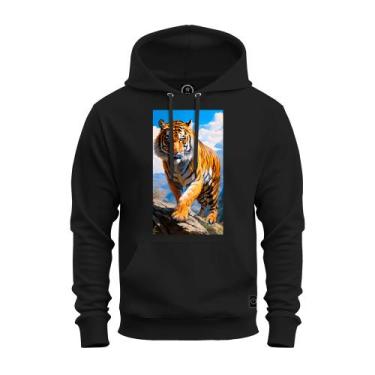 Imagem de Moletom Estampado Confortável Tecido Macio Tigrão - Nexstar, Preto, G