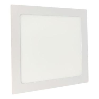 Imagem de Kit 4 Luminária Downlight Led Shine 18w 6500k Embutir Branca Quadrada 