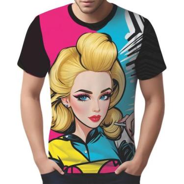 Imagem de Camisa Camiseta Tshirt Estampa Mu.lher Loira Pop Art Moda 2 - Enjoy Sh