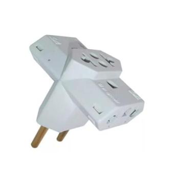 Imagem de Kit 10 Unidades Adaptador Tomada Benjamin T 3 Saídas 10a - eletroplas
