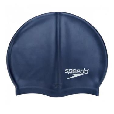 Imagem de Touca De Natação Adulto Lisa Flat Swim Cap Speedo, Azul marinho