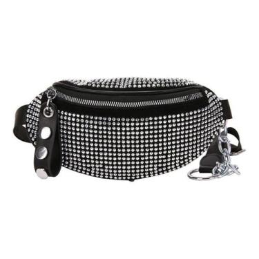 Imagem de Bolsa Pochete Feminina Estilo Casual Tendencia Carnaval Strass Lançame