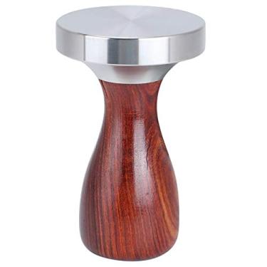 Imagem de Tamper de café de Sândalo Vermelho Akozon Com Base Plana de Aço Inoxidável 58 Mm - Perfeito para Amantes de café Expresso, Ferramenta de Prensa de café Durável e Elegante