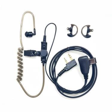 Imagem de Fone de ouvido Covert Air Acoustic Tube com microfone para rádio bidirecional Baofeng UV-5R, fone de ouvido de vigilância e PTT compatível com Walkie Talkies Brands Baofeng, Kenwood, Pxton, Wouxun,