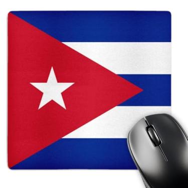 Imagem de 3dRose 20,3 x 20,3 x 0,6 cm Bandeira de Cuba Listras azuis Cuba Triângulo Vermelho Branco Estrela Branca Ilha Caribbean Country World Flags Mouse Pad (mp_158302_1)