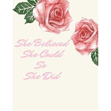 Imagem de She Believed She Could So She Did: Meal Planner Tracker for Food & Fitness Journal l Health Notebook to Track Your Goals, Workout, Weight Loss, Bodybuilding, and Health