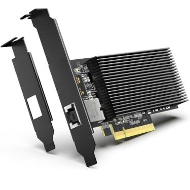 Imagem de VIMIN Placa de rede PCI-E 10 G, porta RJ45 única, Intel X540-T1 Controller, 10 Gb Base-T, PCI Express X8, X16, Windows/Windows Server/Linux/VMware