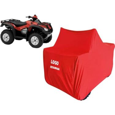 Imagem de Capa Quadriciclo de Tecido Com Logo Honda FourTrax Rincon (Vermelho)