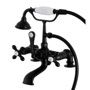 Imagem de Kingston Brass Torneira de banheira AE209T0 Aqua Vintage, preto fosco