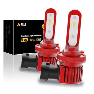 Imagem de Alla Lighting Luzes de neblina LED AL-R H11 H8 H16 ou lâmpadas DRL H8LL H11LL 12V, 6000K Xenon Branco, Xtreme Super Bright
