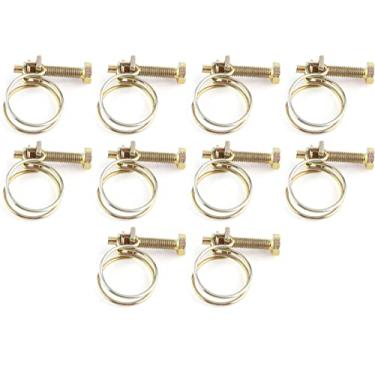 Imagem de Braçadeiras de Mangueira de Fio Duplo Ajustáveis, Fixadores de Tubo Banhados a Zinco de Ferro, para Encanamento (25mm (21-25))