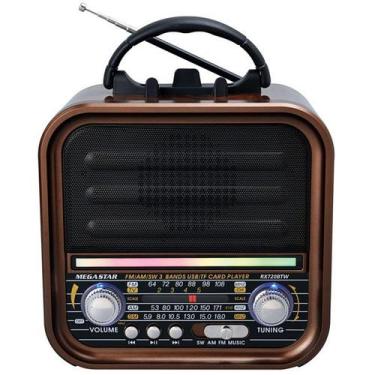 Imagem de Radio Portatil Megastar RX720BTW 600 Watts P.M.P.O com Micro SD/USB/Bl