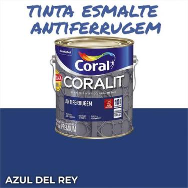Imagem de Esmalte Antiferrugem Coralit Premium Coral 3,6l Cores, Azul Del Rey