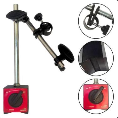 Imagem de Base Magnetica Articulada Para Relogio Comparador Fixação C Orelha Sem