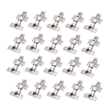 Imagem de Kit 50 Dobradiças Reta Com Amortecedor Para Armários 35mm - Rayco