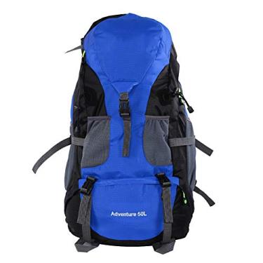 Imagem de Mochila à Prova de água de 50L, Mochila de Ciclismo de Ciclismo para Camping para Escalar Caminhadas (Azul)