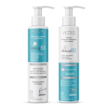 Imagem de Kit Hialu B3 Sabonete Líquido Hidratante + Sérum Corporal Anti-idade 200ml - Com Ácido Hialurônico, Niacinamida e Manteiga de Karité